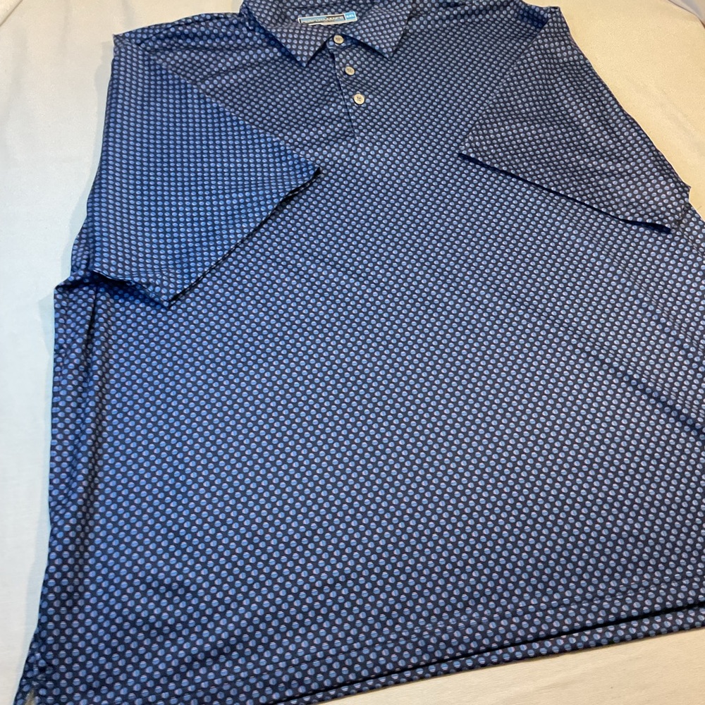 Roundtree & Yorke Dark Blue Polo Short Sleeve, Size XXL, Octagon‎ Patterns